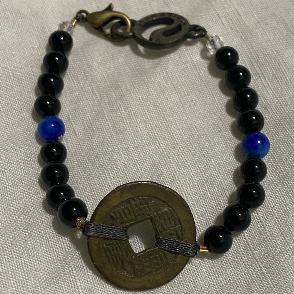 Vintage Energy Muse Protection/Prosperity Bracelet  black Onyx